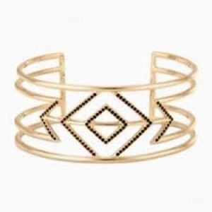 Stella & Dot | Pavé Sphinx Cuff in Gold and black